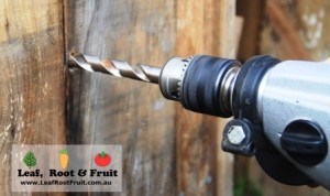 Use a drill to add a drainage hole level with the top of the water reservoir