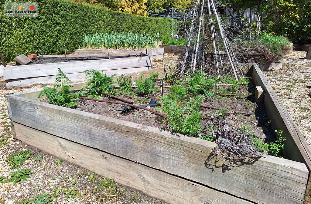 Kitchen garden raised bed. Kyneton. Fallow but ready for spring planting